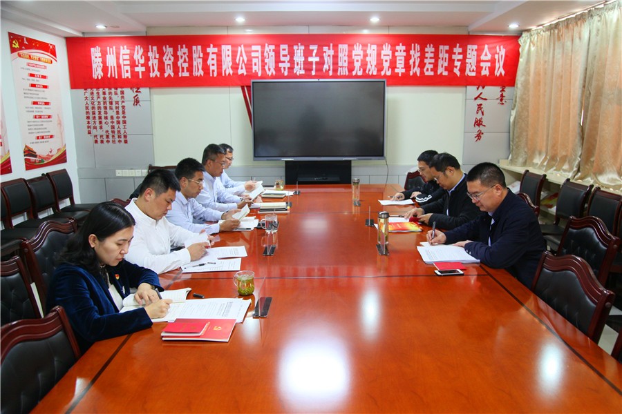 信华投资公司领导班子召开对照党章党规找差距专题会议